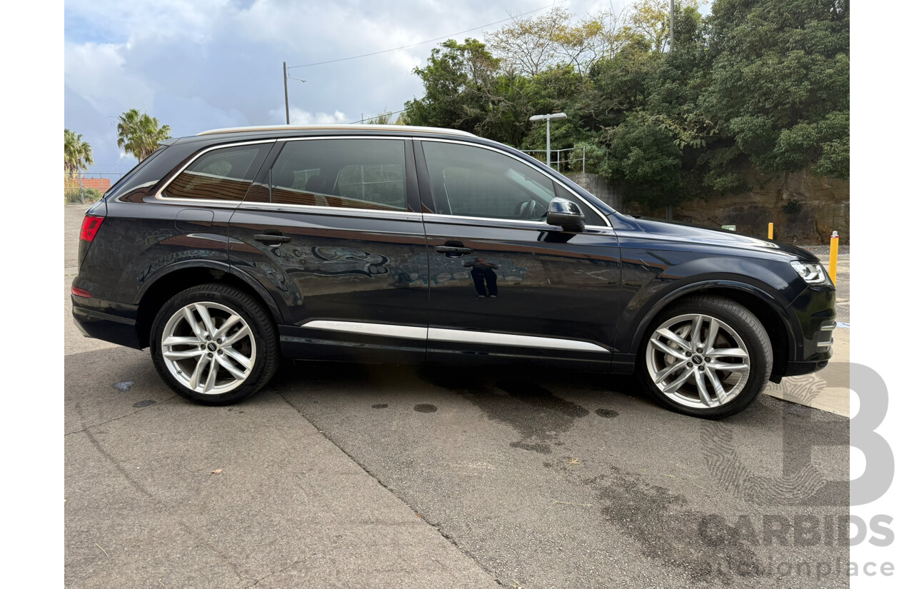 01/2017 Audi Q7 3.0 TDI Quattro 200kW (AWD) 4M MY17 4D Wagon Ink Blue Metallic Turbo Diesel 3.0L - 7 Seater