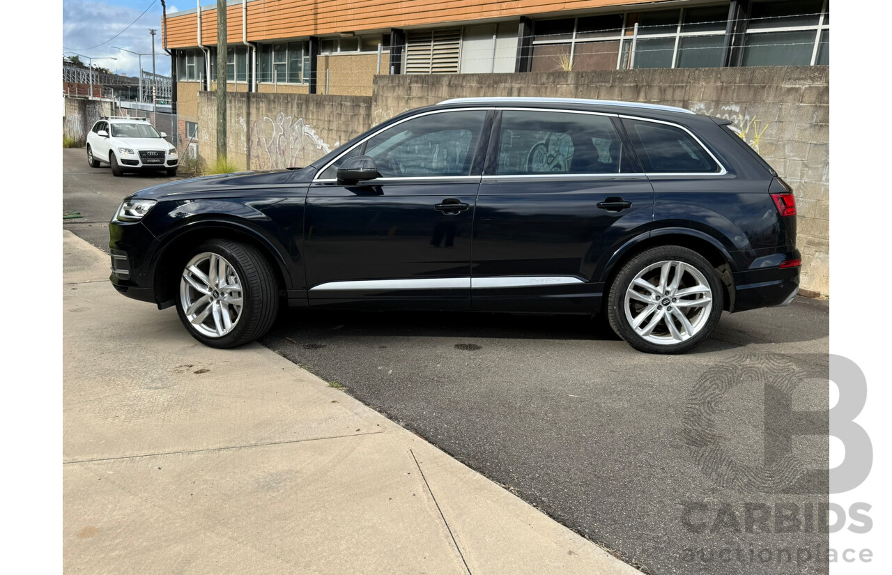 01/2017 Audi Q7 3.0 TDI Quattro 200kW (AWD) 4M MY17 4D Wagon Ink Blue Metallic Turbo Diesel 3.0L - 7 Seater