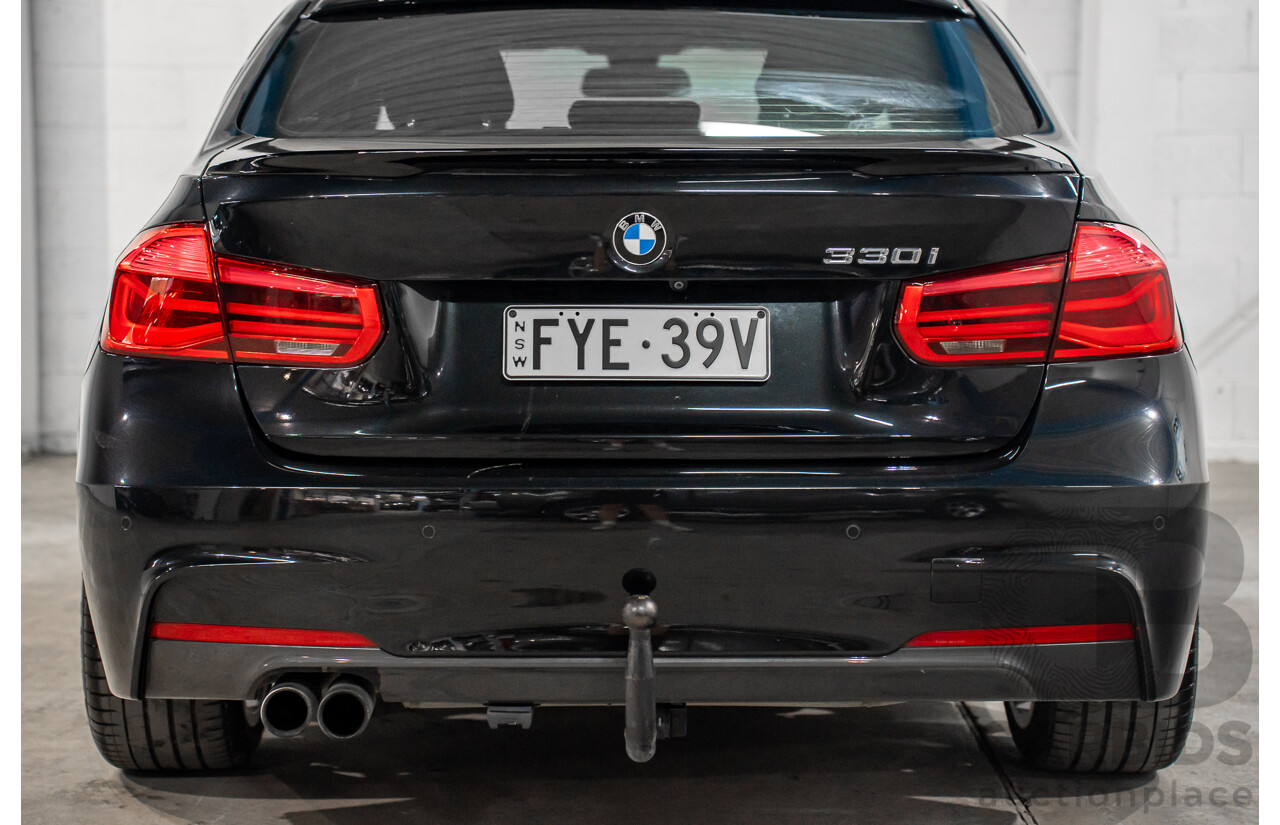 06/2017 BMW 330i M-Sport F30 LCI MY18 4D Sedan Black Sapphire Metallic Turbo 2.0L