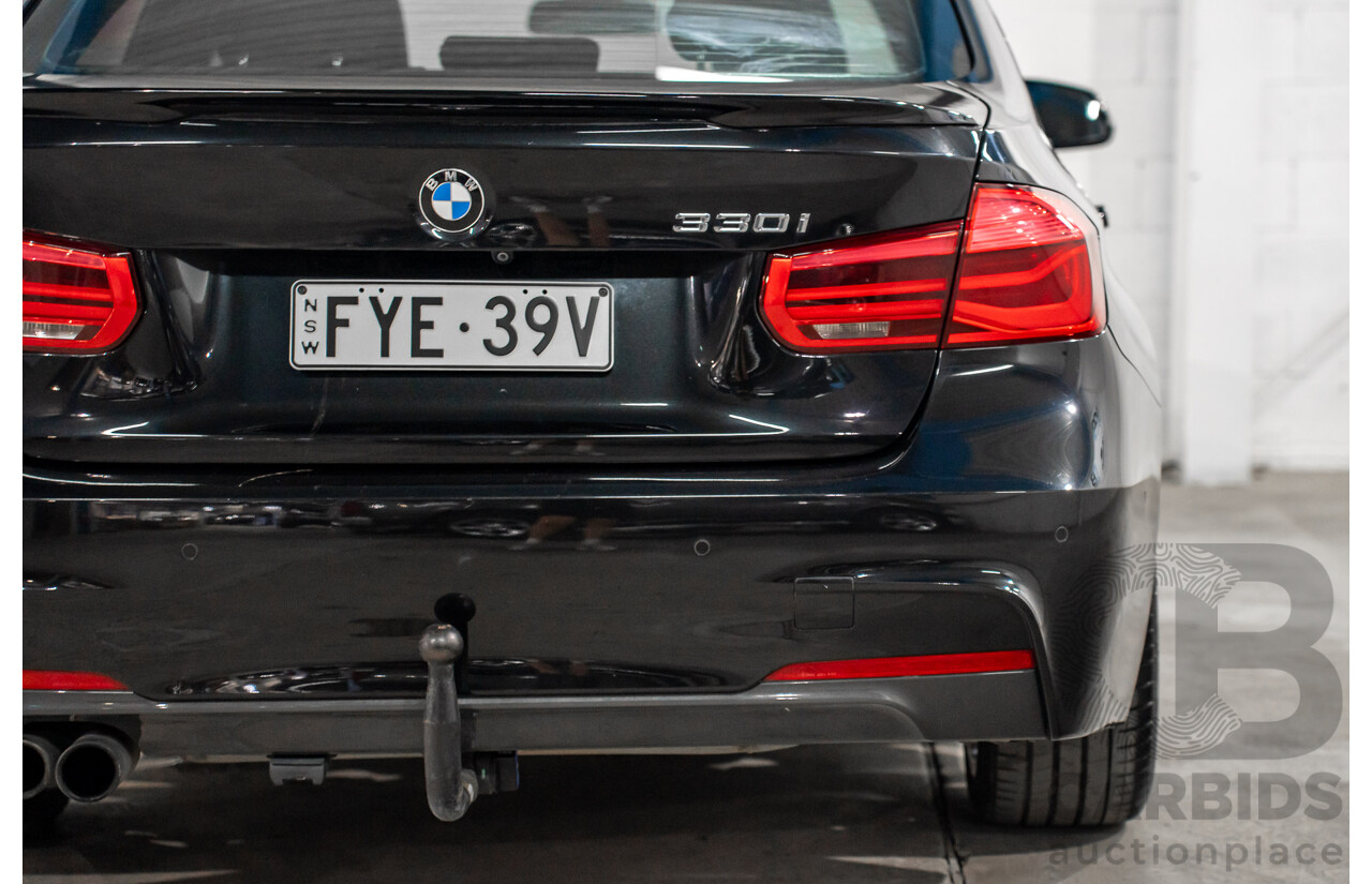 06/2017 BMW 330i M-Sport F30 LCI MY18 4D Sedan Black Sapphire Metallic Turbo 2.0L