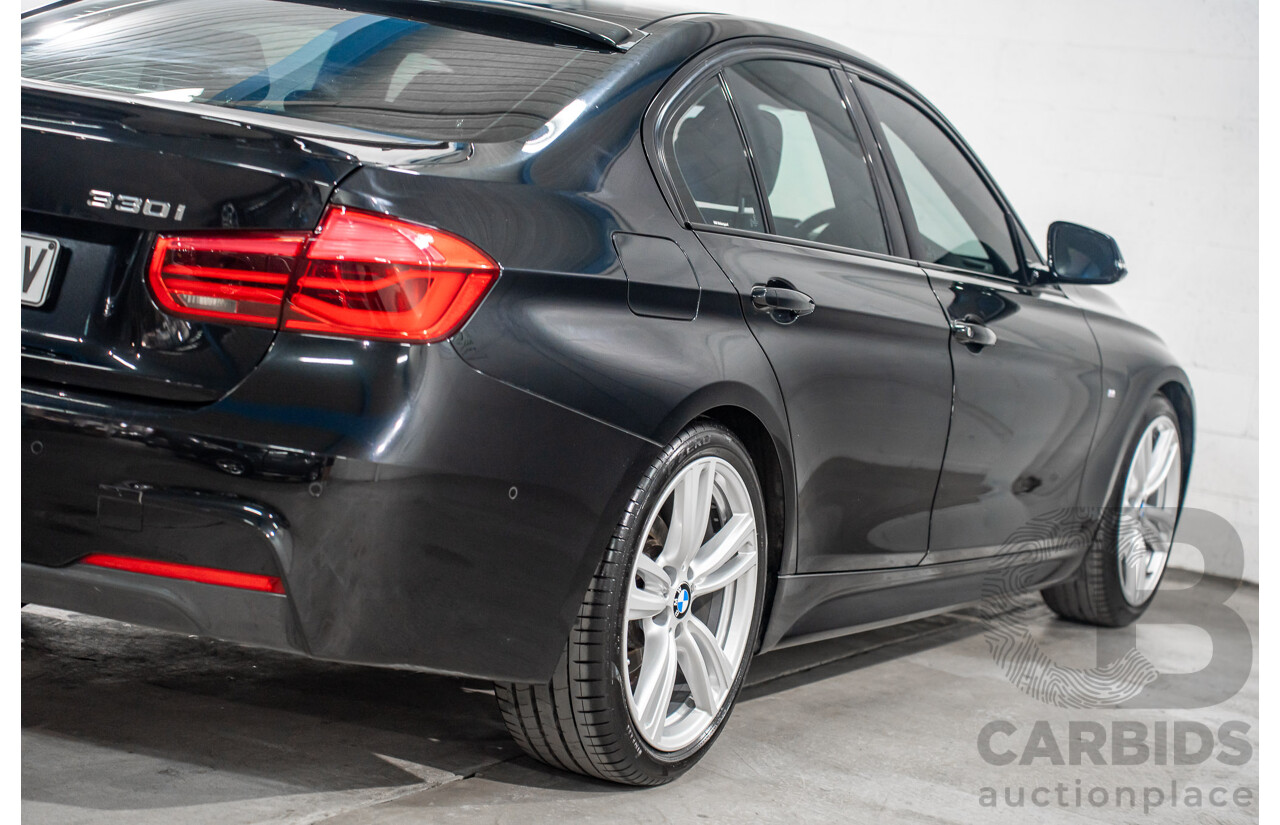 06/2017 BMW 330i M-Sport F30 LCI MY18 4D Sedan Black Sapphire Metallic Turbo 2.0L