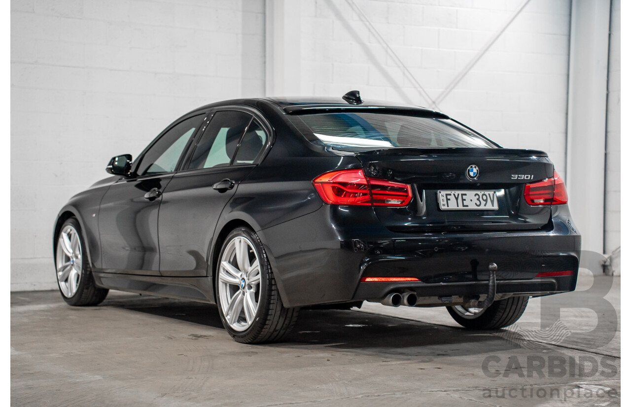 06/2017 BMW 330i M-Sport F30 LCI MY18 4D Sedan Black Sapphire Metallic Turbo 2.0L