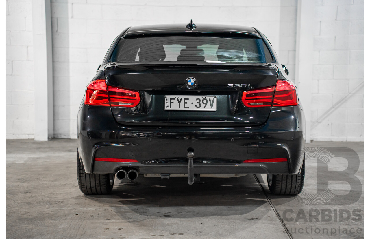 06/2017 BMW 330i M-Sport F30 LCI MY18 4D Sedan Black Sapphire Metallic Turbo 2.0L