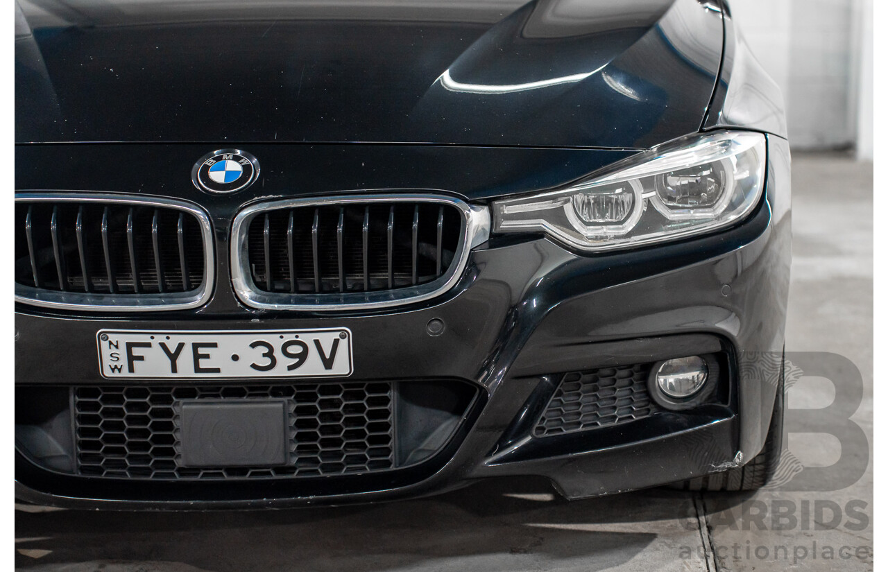 06/2017 BMW 330i M-Sport F30 LCI MY18 4D Sedan Black Sapphire Metallic Turbo 2.0L