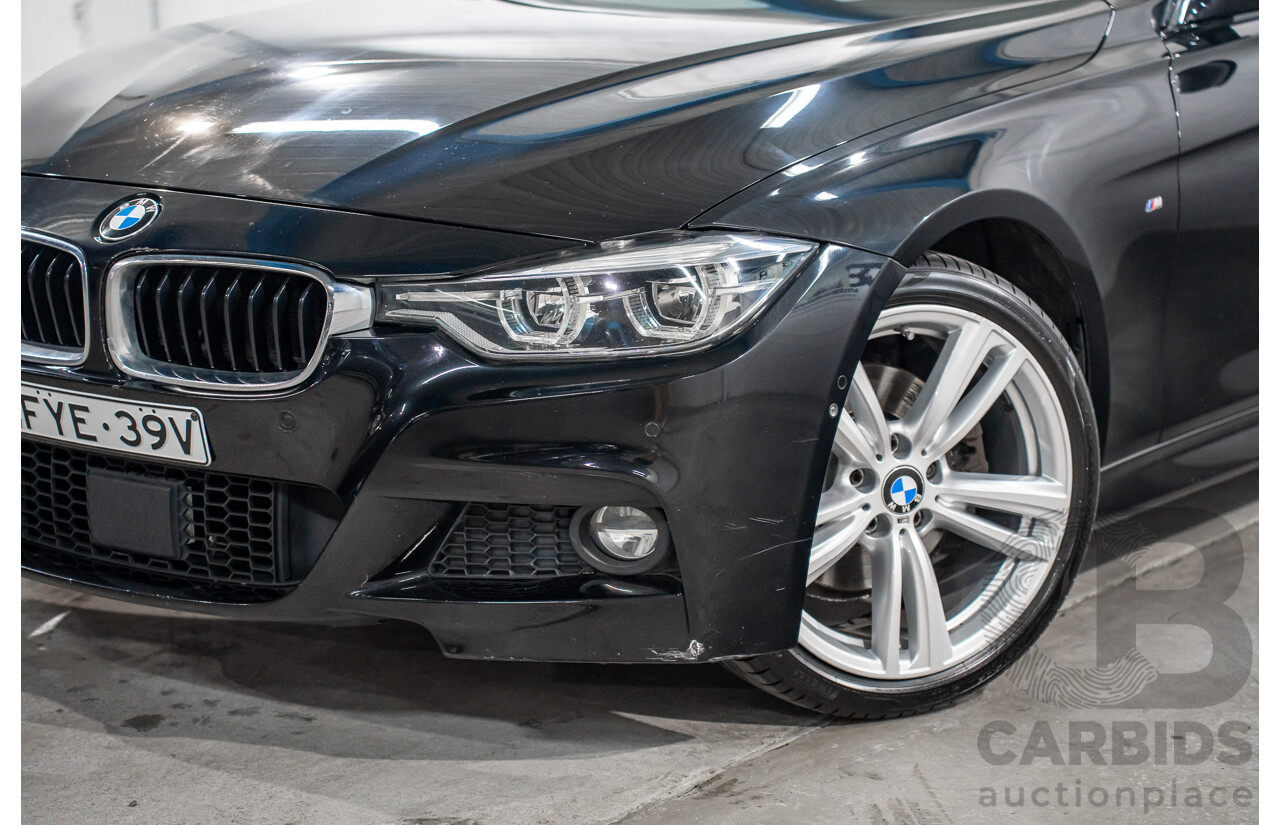 06/2017 BMW 330i M-Sport F30 LCI MY18 4D Sedan Black Sapphire Metallic Turbo 2.0L