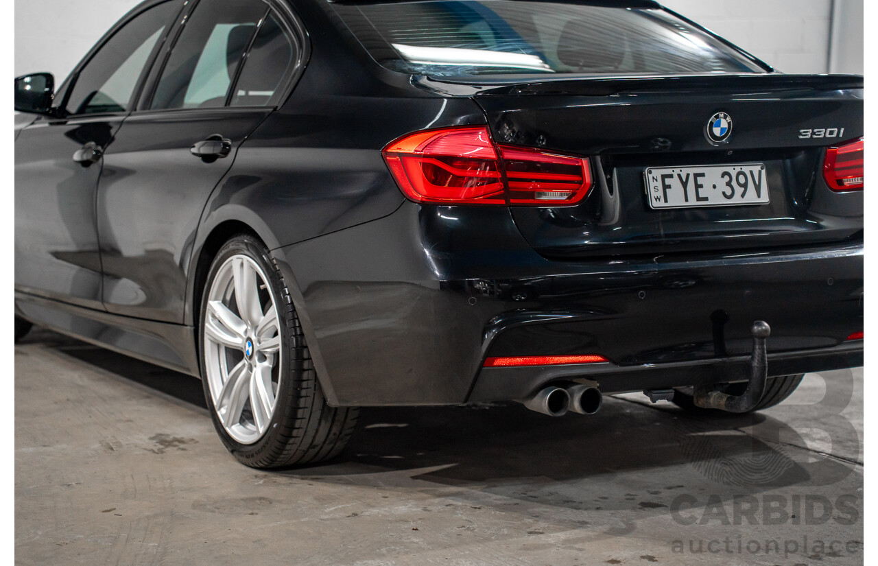 06/2017 BMW 330i M-Sport F30 LCI MY18 4D Sedan Black Sapphire Metallic Turbo 2.0L