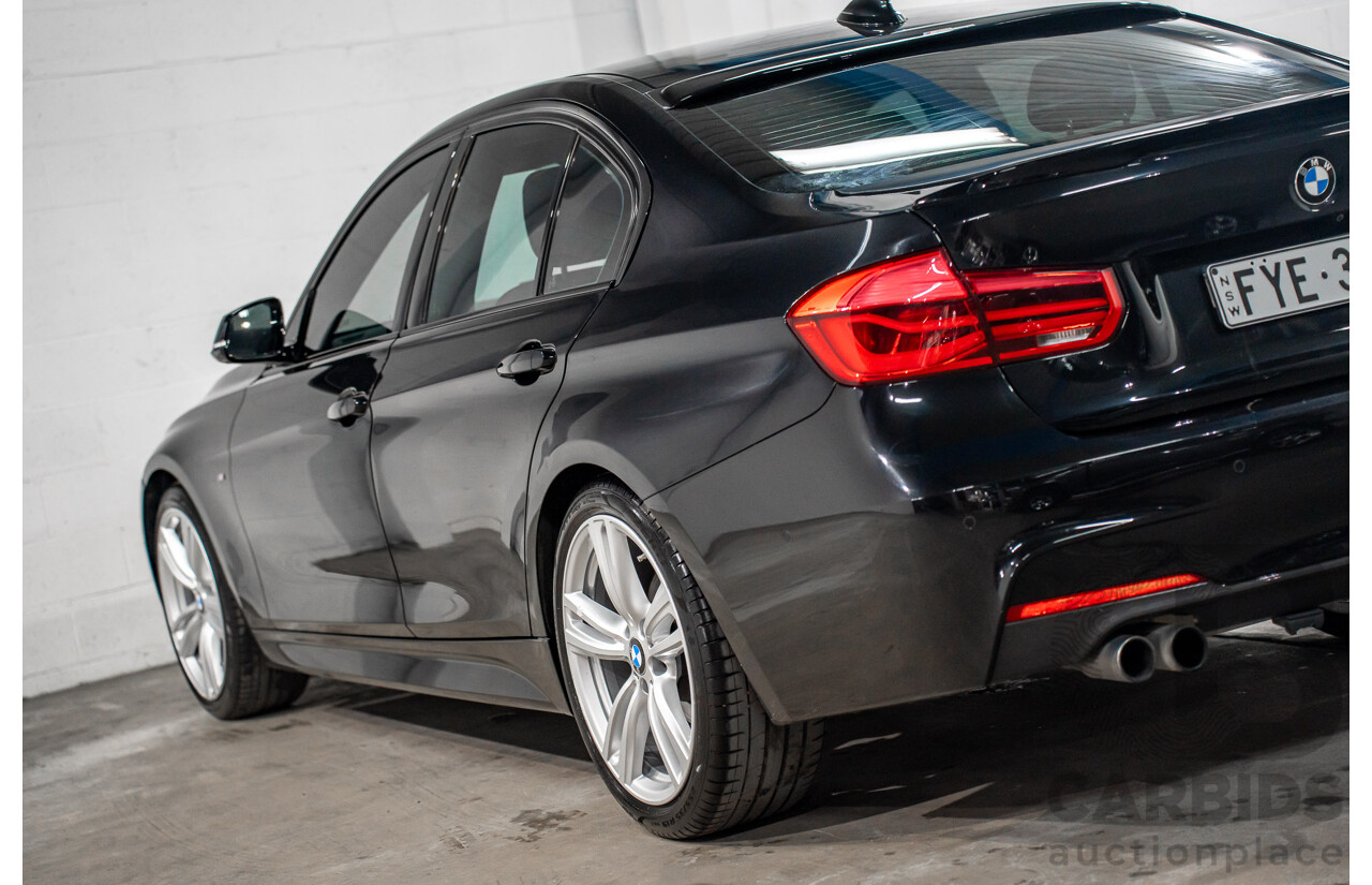 06/2017 BMW 330i M-Sport F30 LCI MY18 4D Sedan Black Sapphire Metallic Turbo 2.0L