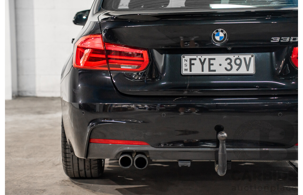 06/2017 BMW 330i M-Sport F30 LCI MY18 4D Sedan Black Sapphire Metallic Turbo 2.0L