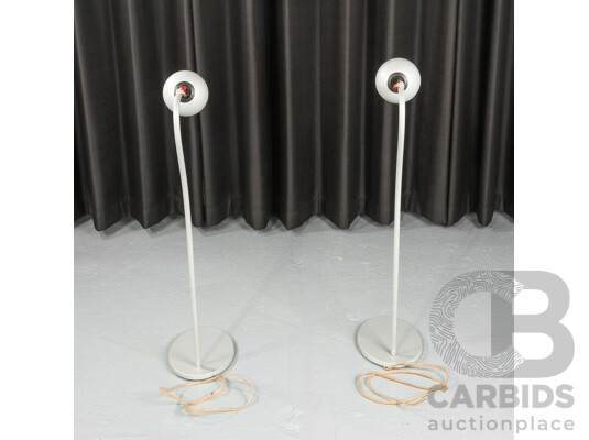 Pair of Anthony Gallo Acoustics A'Diva Satellite Speakers and Matching Stands