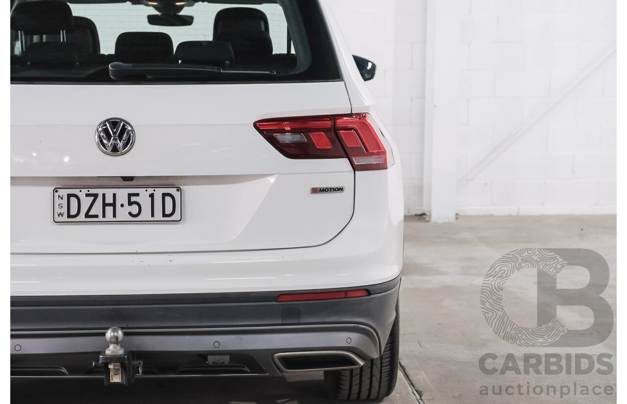 12/2018 Volkswagen Tiguan Allspace 132 TSI Comfortline (AWD) 5NA MY19 4d Wagon Pure White Turbo 2.0L - 7 Seater
