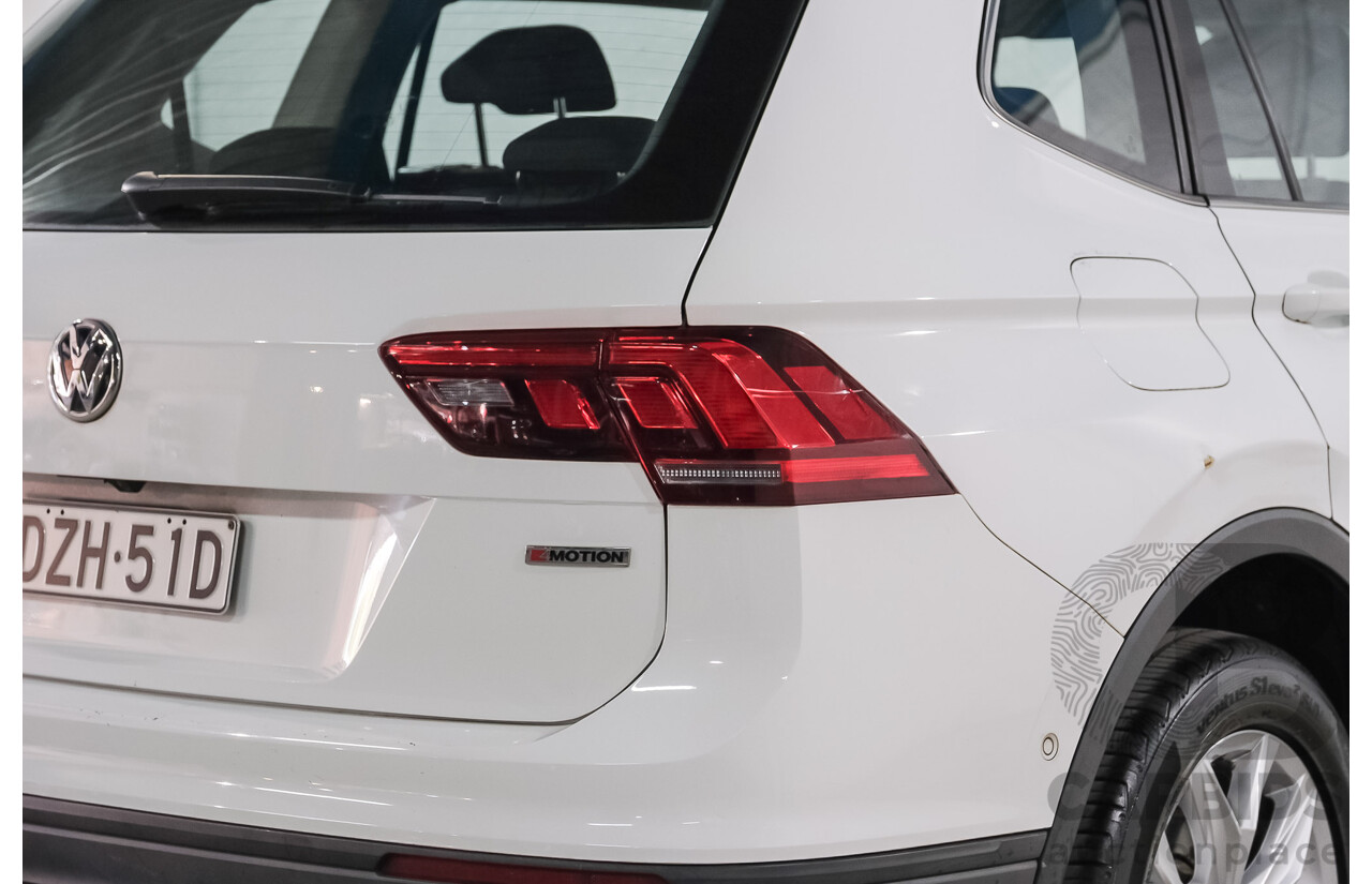 12/2018 Volkswagen Tiguan Allspace 132 TSI Comfortline (AWD) 5NA MY19 4d Wagon Pure White Turbo 2.0L - 7 Seater
