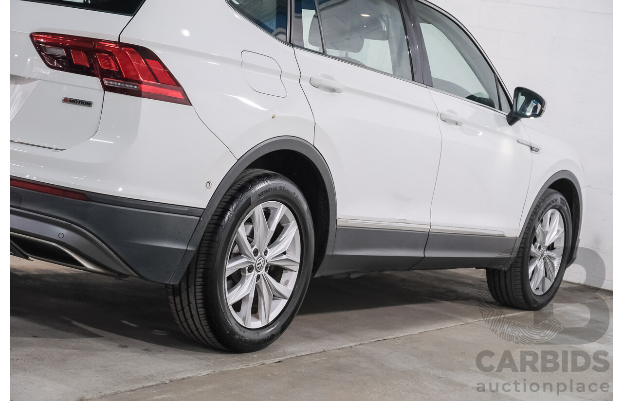 12/2018 Volkswagen Tiguan Allspace 132 TSI Comfortline (AWD) 5NA MY19 4d Wagon Pure White Turbo 2.0L - 7 Seater
