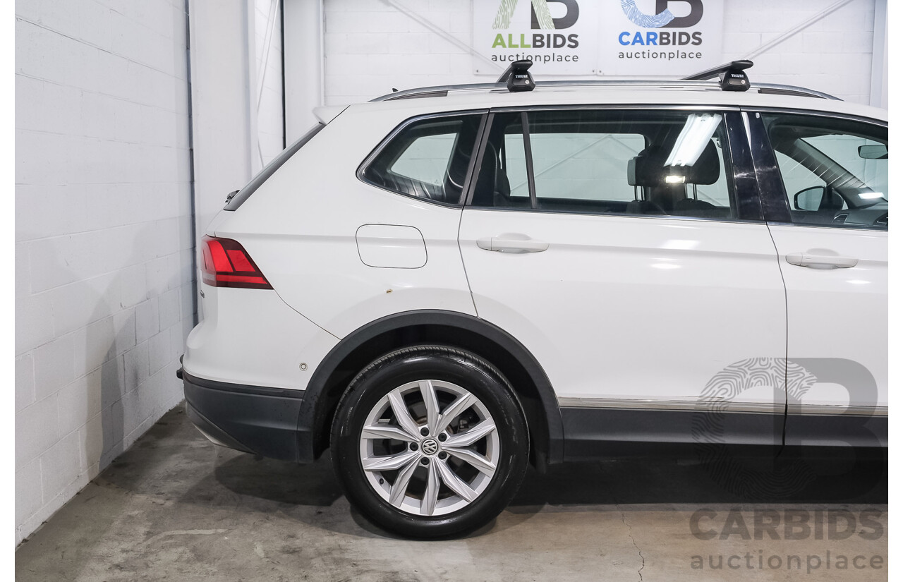 12/2018 Volkswagen Tiguan Allspace 132 TSI Comfortline (AWD) 5NA MY19 4d Wagon Pure White Turbo 2.0L - 7 Seater