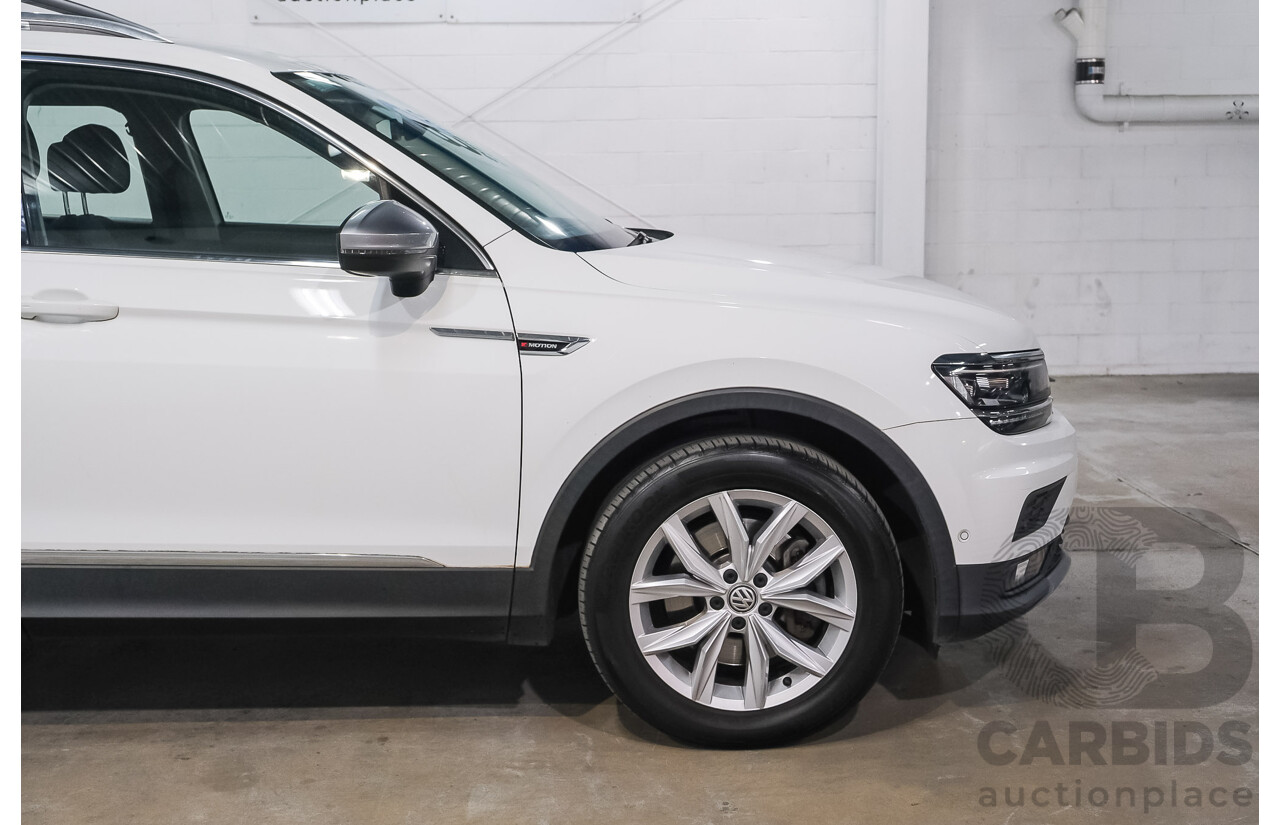 12/2018 Volkswagen Tiguan Allspace 132 TSI Comfortline (AWD) 5NA MY19 4d Wagon Pure White Turbo 2.0L - 7 Seater