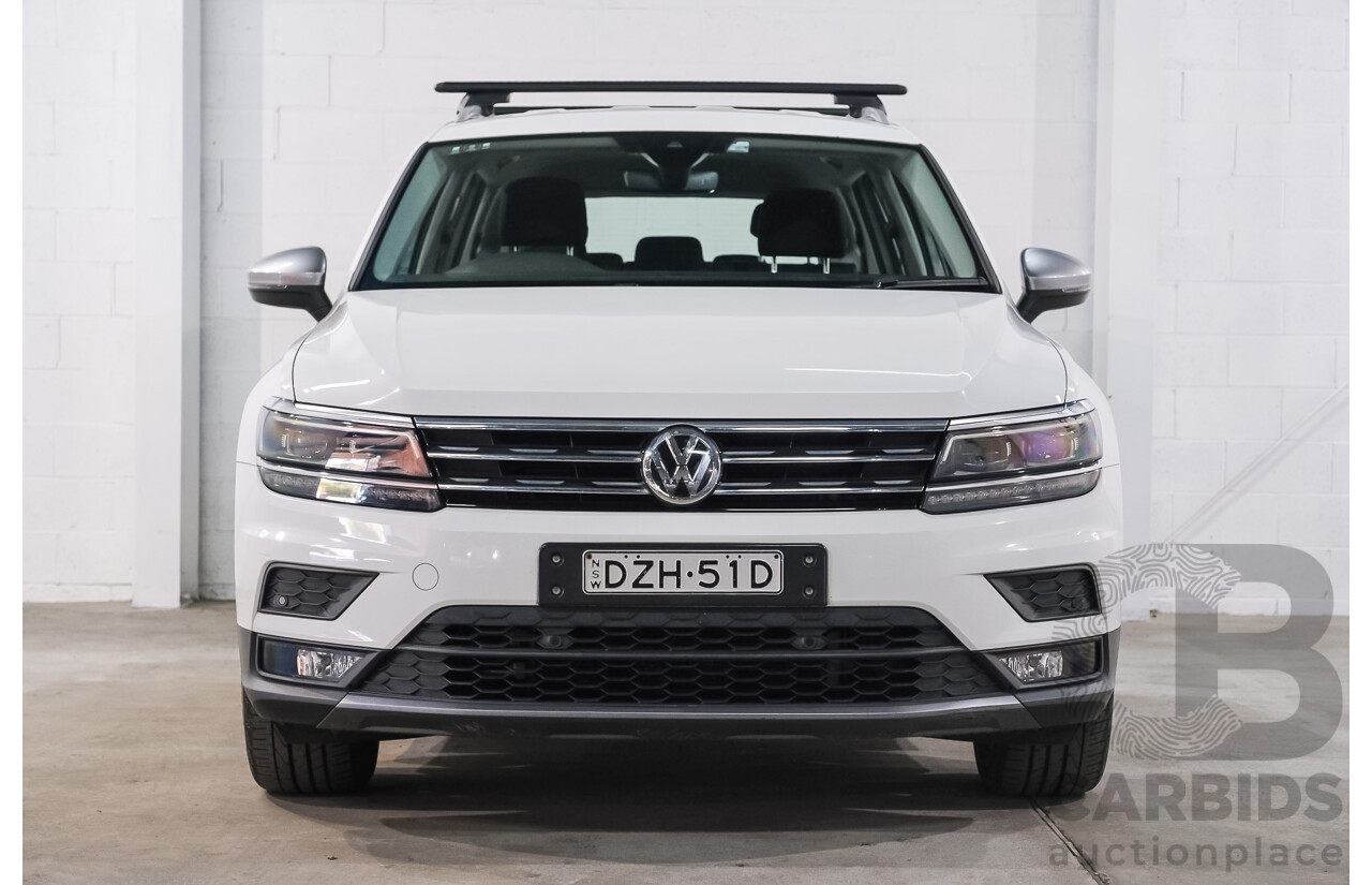 12/2018 Volkswagen Tiguan Allspace 132 TSI Comfortline (AWD) 5NA MY19 4d Wagon Pure White Turbo 2.0L - 7 Seater