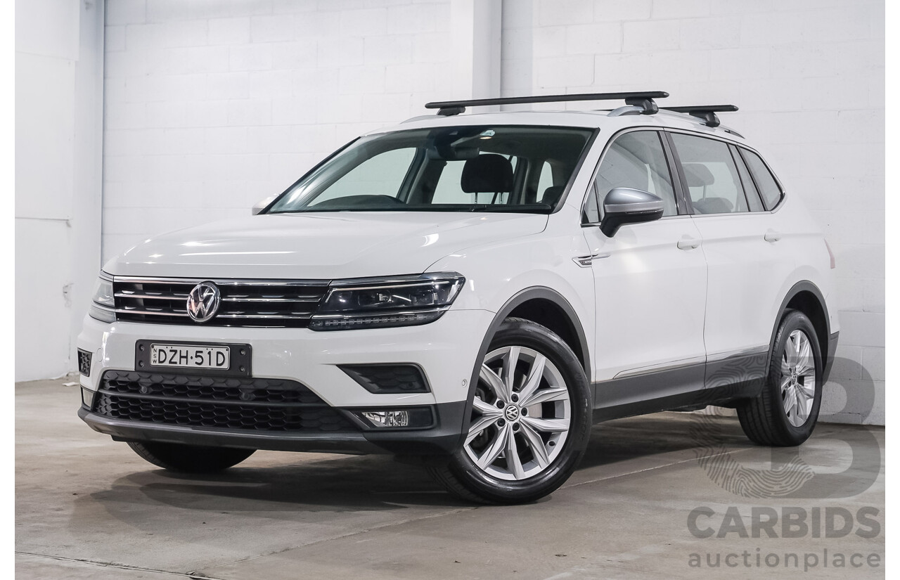 12/2018 Volkswagen Tiguan Allspace 132 TSI Comfortline (AWD) 5NA MY19 4d Wagon Pure White Turbo 2.0L - 7 Seater