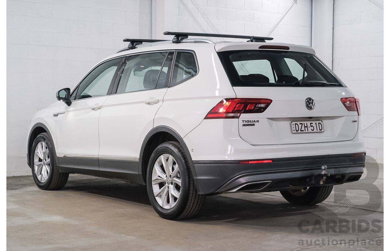 12/2018 Volkswagen Tiguan Allspace 132 TSI Comfortline (AWD) 5NA MY19 4d Wagon Pure White Turbo 2.0L - 7 Seater