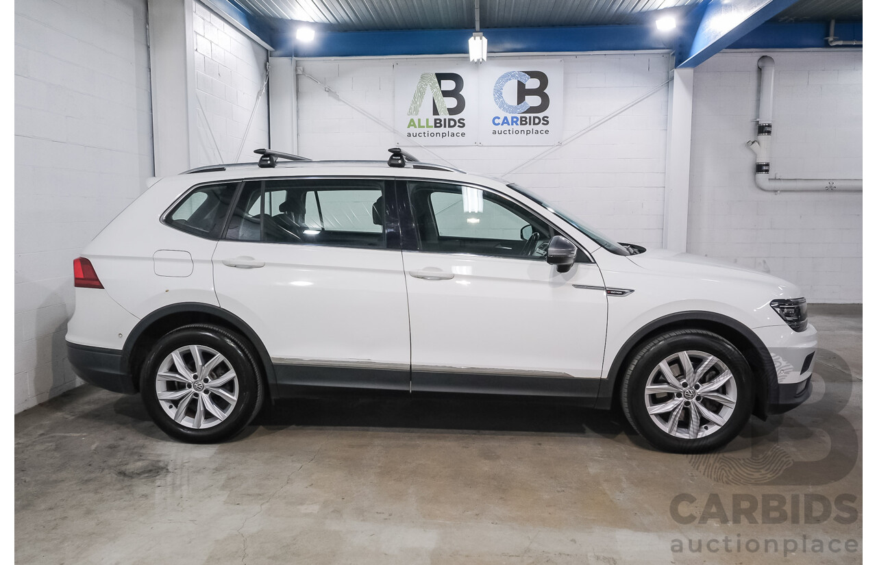 12/2018 Volkswagen Tiguan Allspace 132 TSI Comfortline (AWD) 5NA MY19 4d Wagon Pure White Turbo 2.0L - 7 Seater