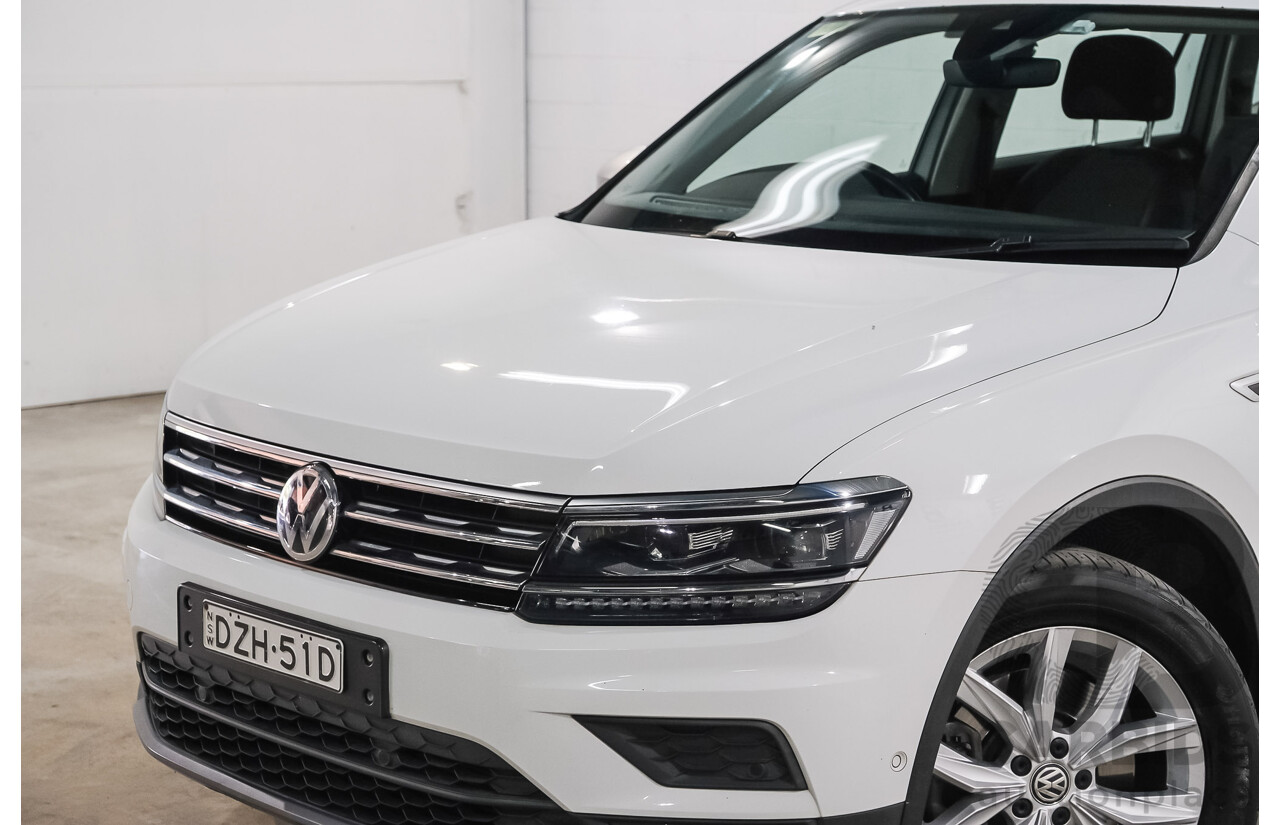 12/2018 Volkswagen Tiguan Allspace 132 TSI Comfortline (AWD) 5NA MY19 4d Wagon Pure White Turbo 2.0L - 7 Seater