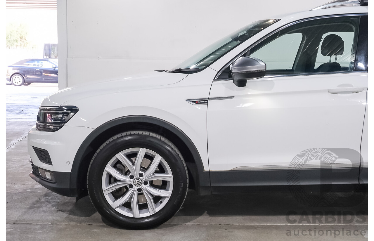 12/2018 Volkswagen Tiguan Allspace 132 TSI Comfortline (AWD) 5NA MY19 4d Wagon Pure White Turbo 2.0L - 7 Seater