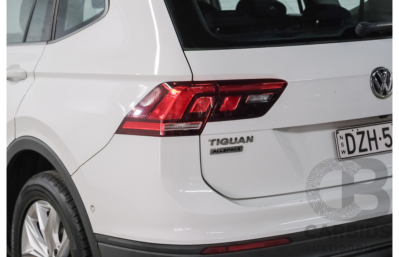 12/2018 Volkswagen Tiguan Allspace 132 TSI Comfortline (AWD) 5NA MY19 4d Wagon Pure White Turbo 2.0L - 7 Seater