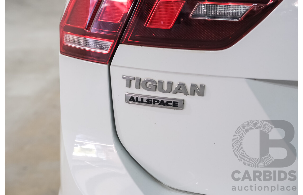12/2018 Volkswagen Tiguan Allspace 132 TSI Comfortline (AWD) 5NA MY19 4d Wagon Pure White Turbo 2.0L - 7 Seater