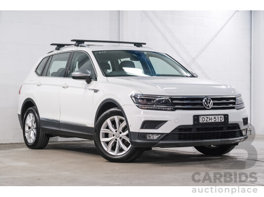 12/2018 Volkswagen Tiguan Allspace 132 TSI Comfortline (AWD) 5NA MY19 4d Wagon Pure White Turbo 2.0L - 7 Seater