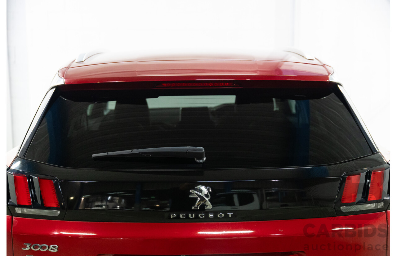 08/2017 Peugeot 3008 Allure (FWD) P84 4d Wagon Ultimate Red Metallic Turbo 1.6L