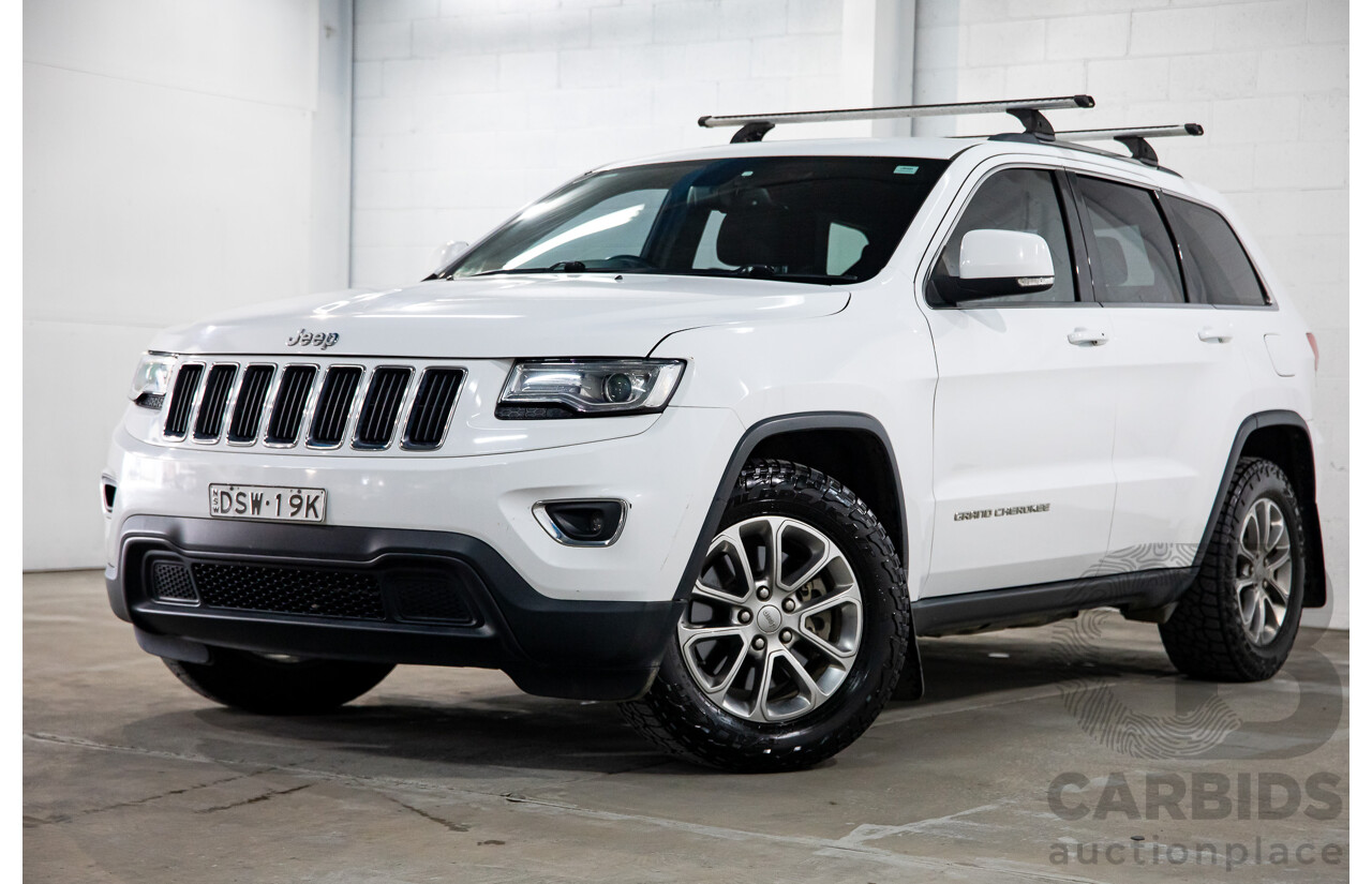 8/2015 Jeep Grand Cherokee Laredo (4x4) WK MY15 4d Wagon White 3.0L