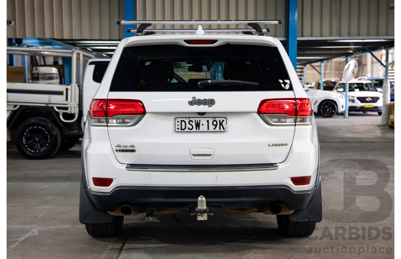 8/2015 Jeep Grand Cherokee Laredo (4x4) WK MY15 4d Wagon White 3.0L