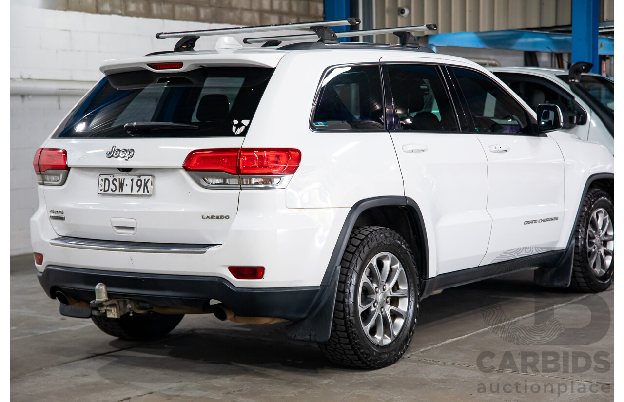 8/2015 Jeep Grand Cherokee Laredo (4x4) WK MY15 4d Wagon White 3.0L
