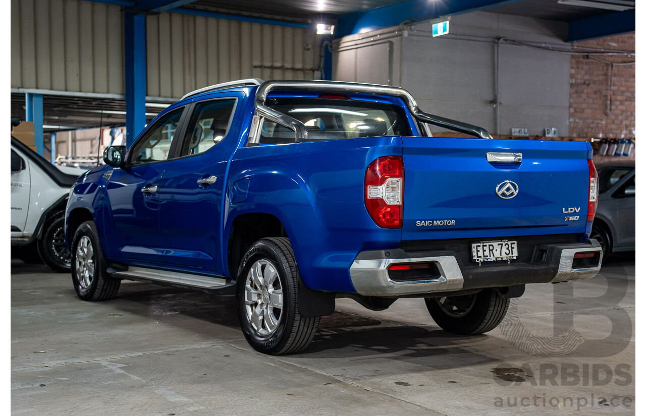 11/2019 LDV T60 Luxe (4x4) SK8C Double Cab Utility Jewel Blue Metallic Turbo Diesel 2.8L
