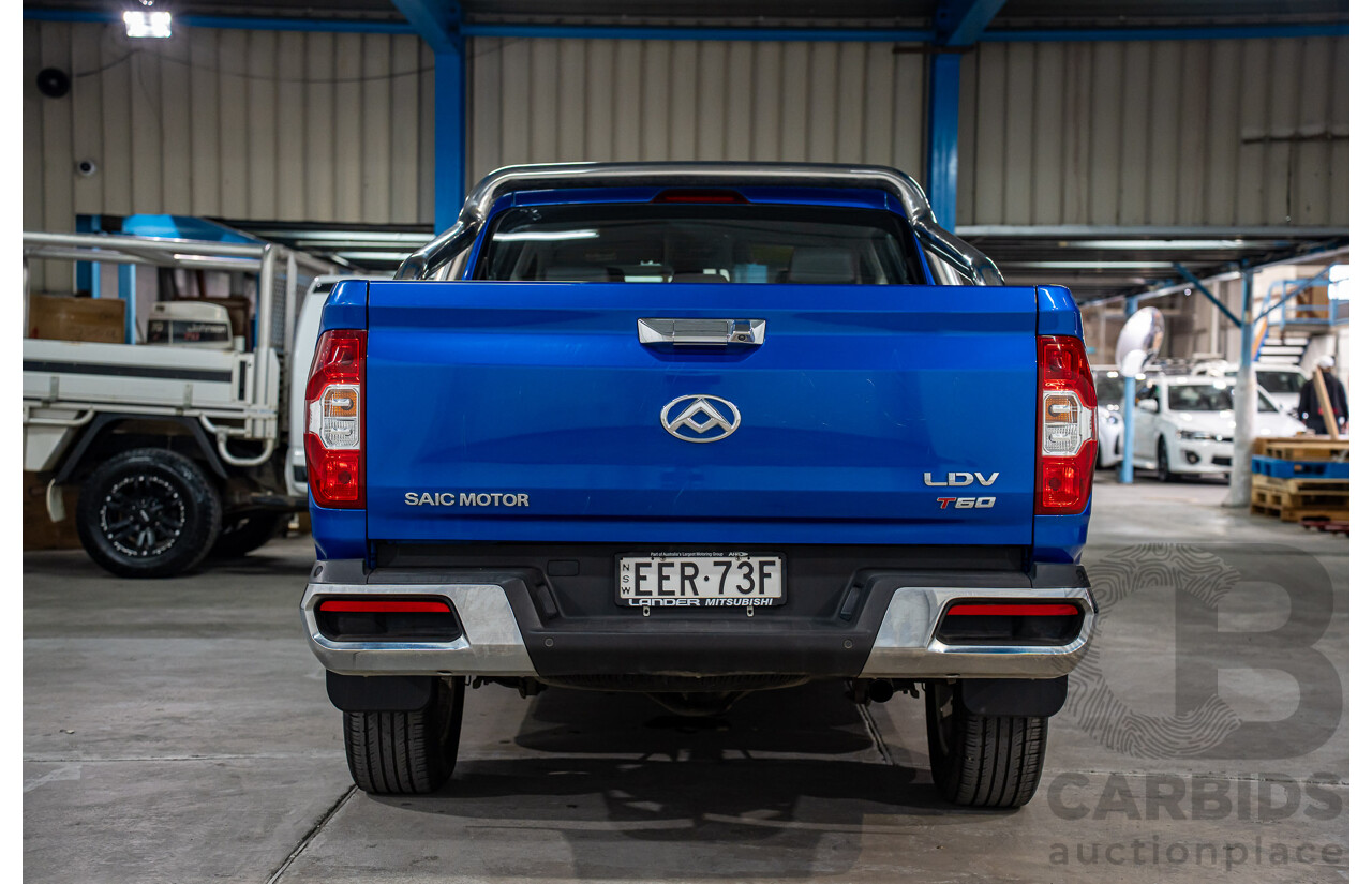 11/2019 LDV T60 Luxe (4x4) SK8C Double Cab Utility Jewel Blue Metallic Turbo Diesel 2.8L
