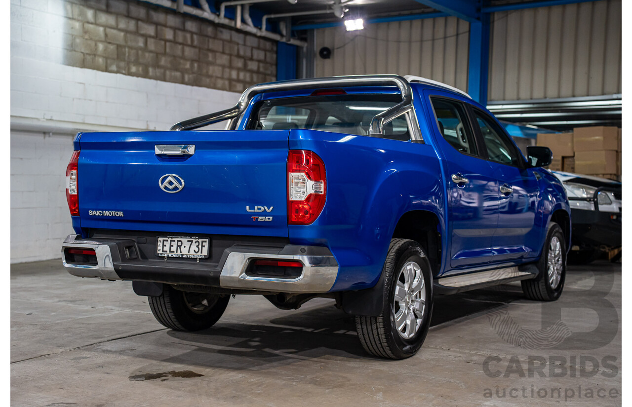 11/2019 LDV T60 Luxe (4x4) SK8C Double Cab Utility Jewel Blue Metallic Turbo Diesel 2.8L