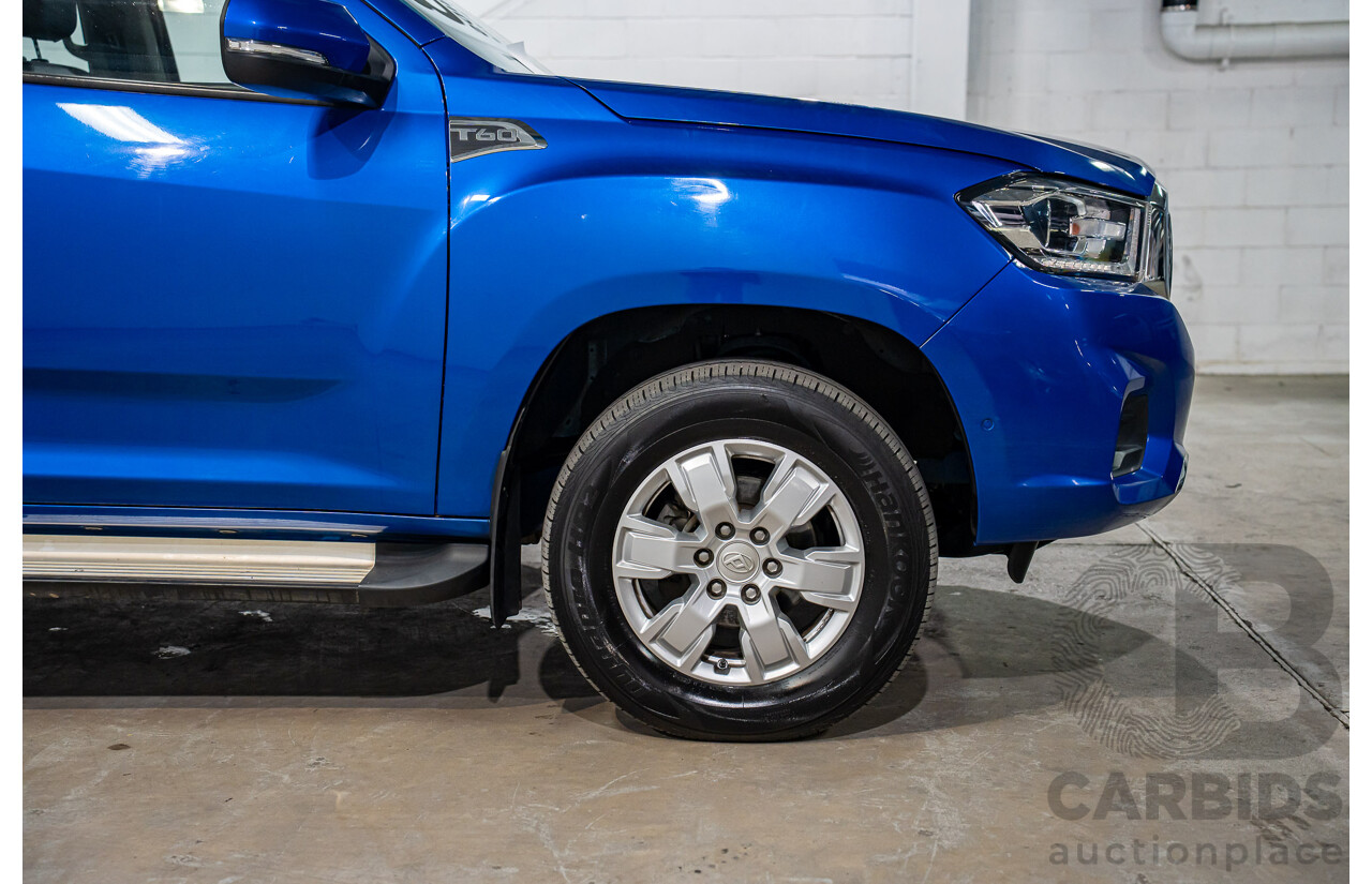 11/2019 LDV T60 Luxe (4x4) SK8C Double Cab Utility Jewel Blue Metallic Turbo Diesel 2.8L