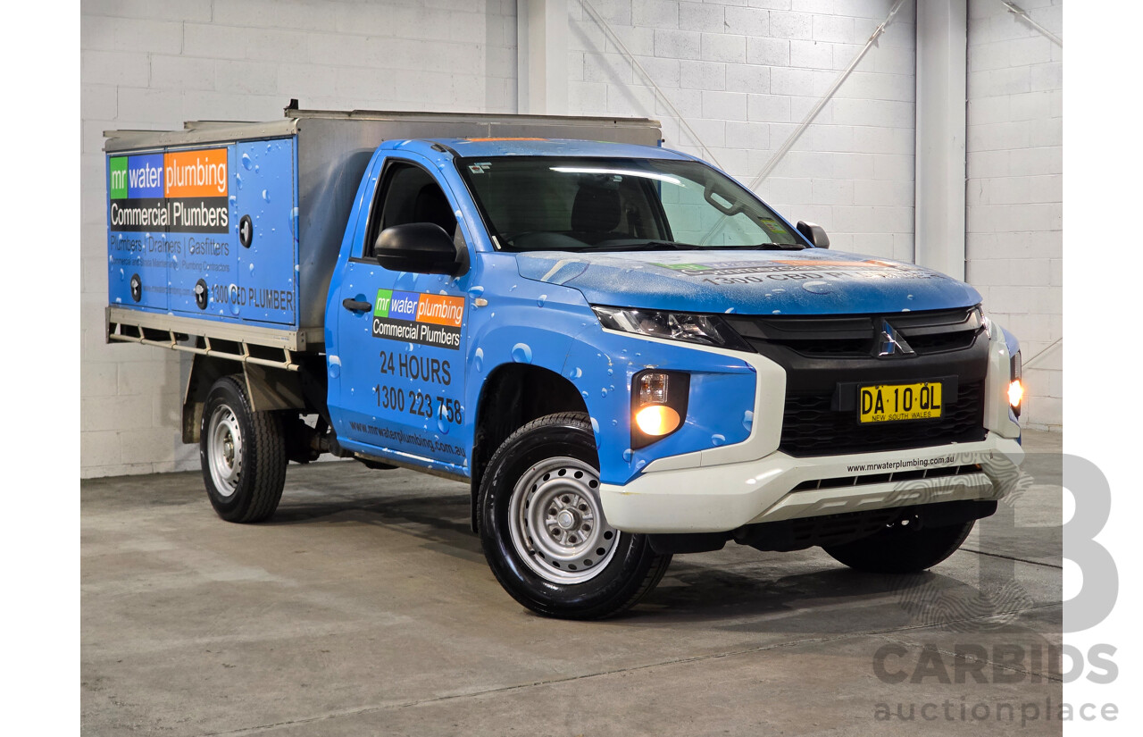 04/2021 Mitsubishi Triton GLX MR MY21 2d Cab Chassis White / Wrapped Turbo Diesel 2.4L