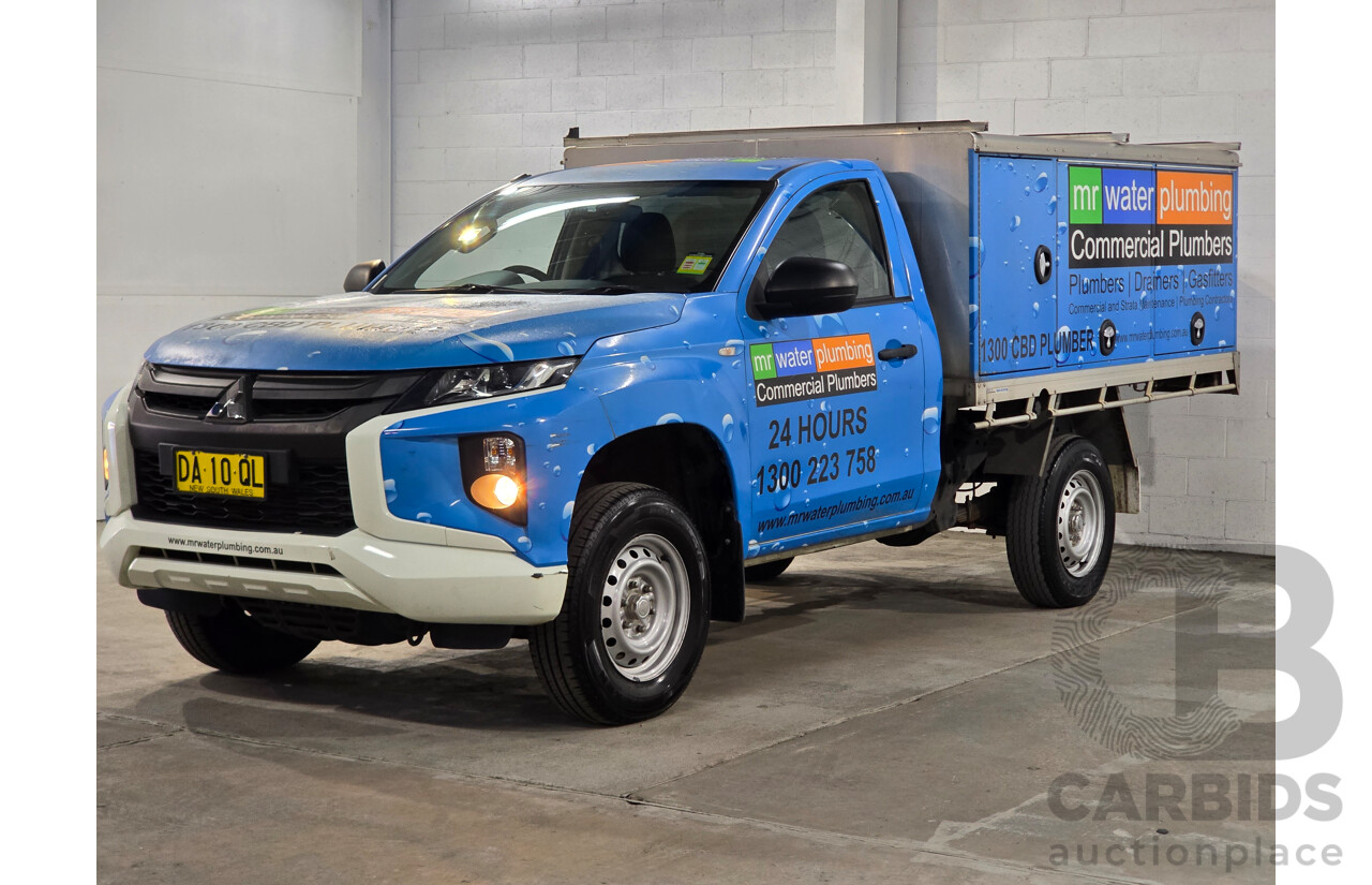 04/2021 Mitsubishi Triton GLX MR MY21 2d Cab Chassis White / Wrapped Turbo Diesel 2.4L
