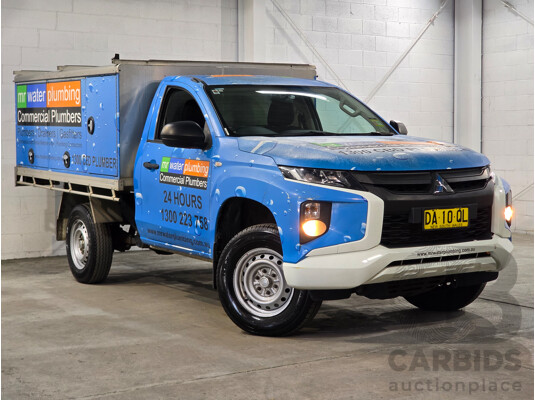04/2021 Mitsubishi Triton GLX MR MY21 2d Cab Chassis White / Wrapped Turbo Diesel 2.4L