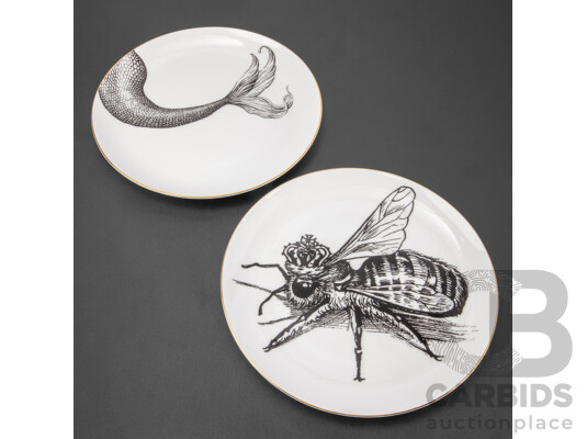 Set of Three Rory Dobner Bone China Plates