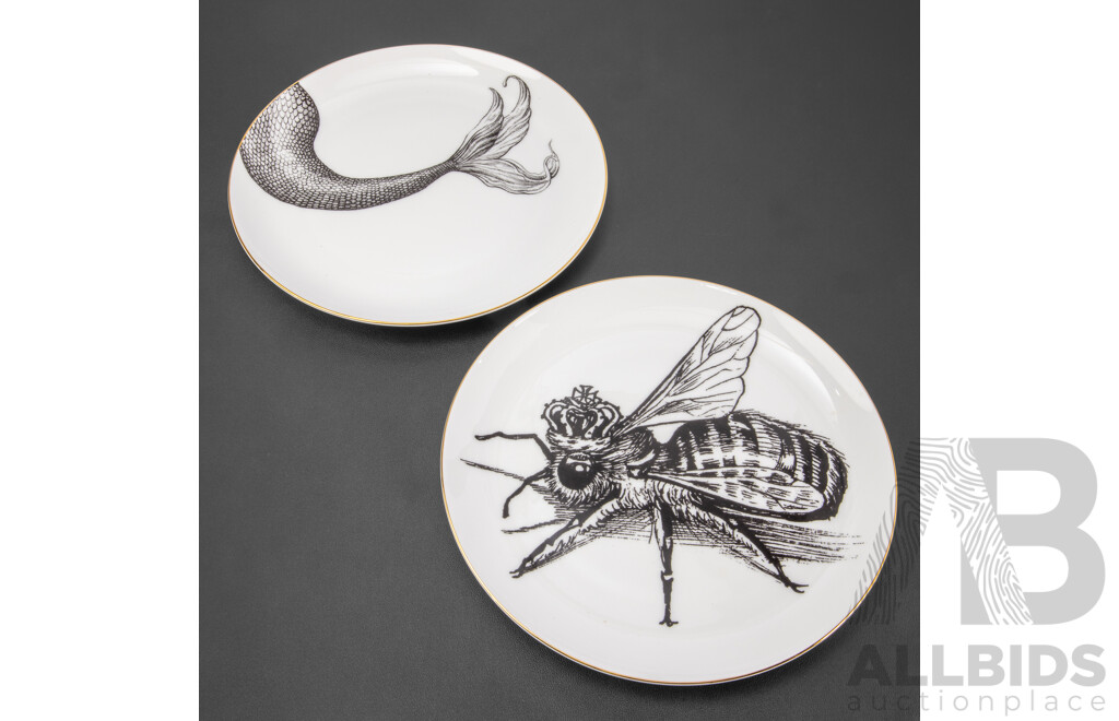 Set of Three Rory Dobner Bone China Plates