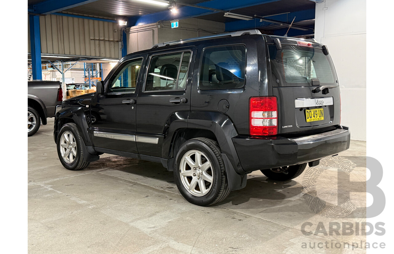 8/2012 Jeep Cherokee Limited (4x4) KK MY12 4d Wagon Black V6 3.7L