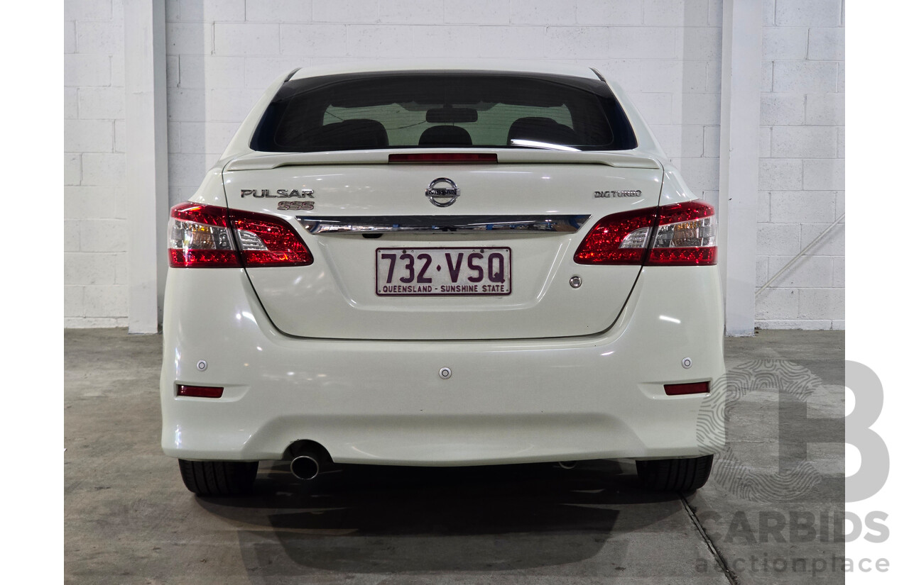 6/2015 Nissan Pulsar SSS B17 Series 2 4d Sedan Ivory Pearl White Turbo 1.6L