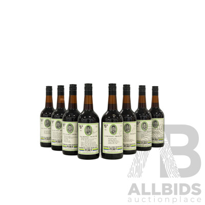 8 X 1991 Canberra Raiders Players Trust Fund Port 750ml Bottles - Personally Signed by Raiders Legends