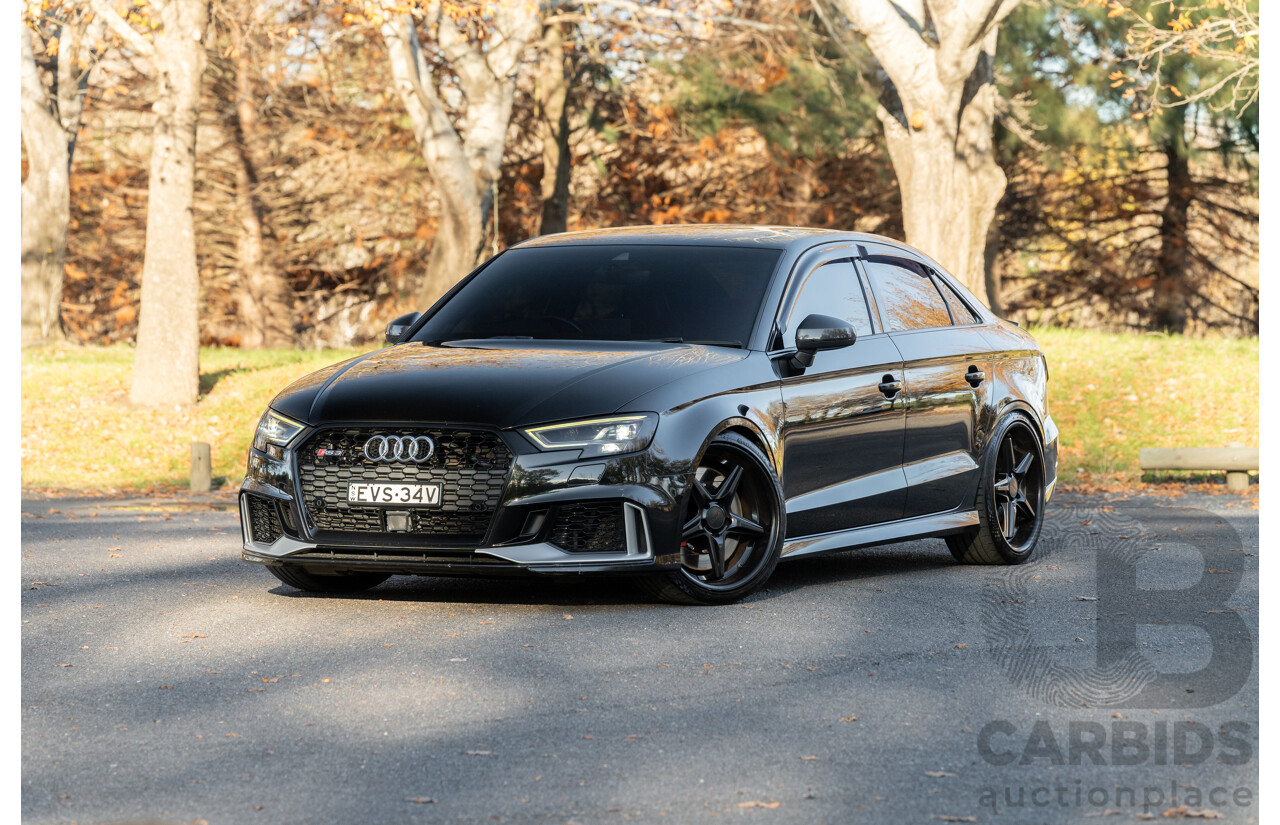 8/2017 Audi RS3 Quattro (AWD) 8V 4d Sedan Mythos Black Turbo 2.5L - Modified Stage 2