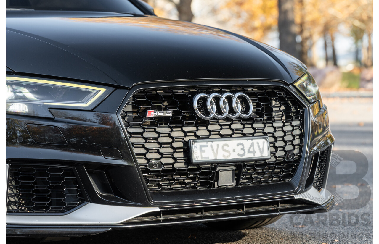 8/2017 Audi RS3 Quattro (AWD) 8V 4d Sedan Mythos Black Turbo 2.5L - Modified Stage 2