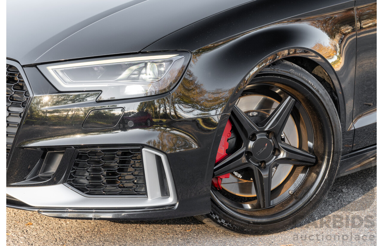 8/2017 Audi RS3 Quattro (AWD) 8V 4d Sedan Mythos Black Turbo 2.5L - Modified Stage 2
