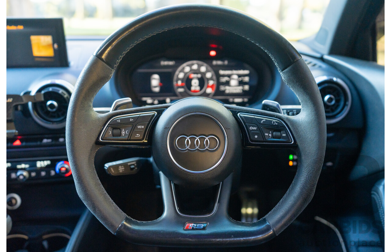 8/2017 Audi RS3 Quattro (AWD) 8V 4d Sedan Mythos Black Turbo 2.5L - Modified Stage 2