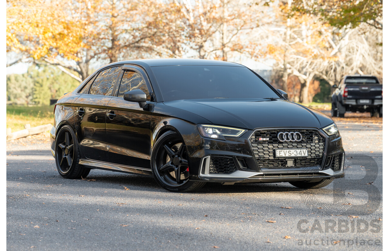 8/2017 Audi RS3 Quattro (AWD) 8V 4d Sedan Mythos Black Turbo 2.5L - Modified Stage 2