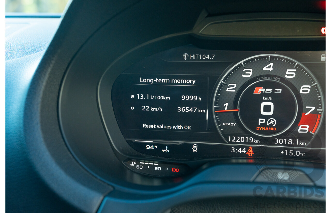 8/2017 Audi RS3 Quattro (AWD) 8V 4d Sedan Mythos Black Turbo 2.5L - Modified Stage 2