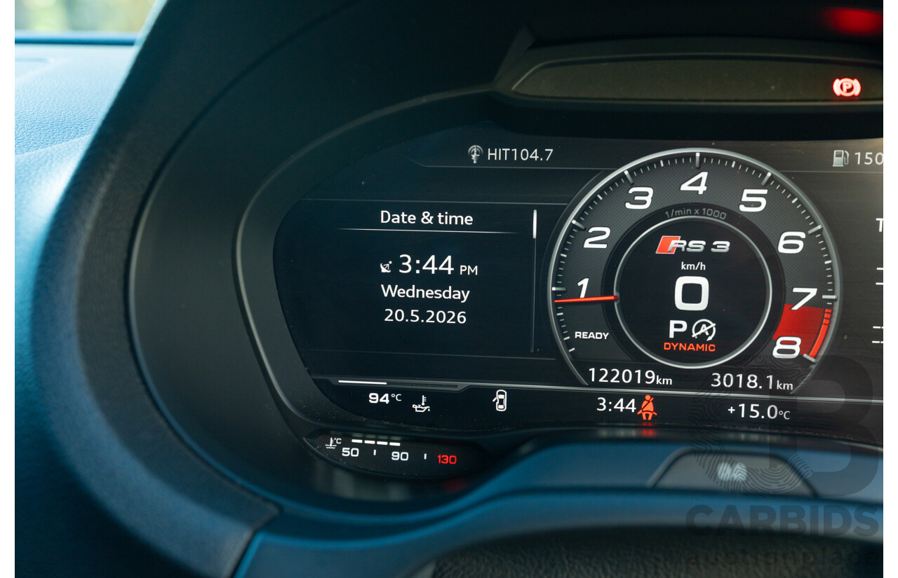 8/2017 Audi RS3 Quattro (AWD) 8V 4d Sedan Mythos Black Turbo 2.5L - Modified Stage 2